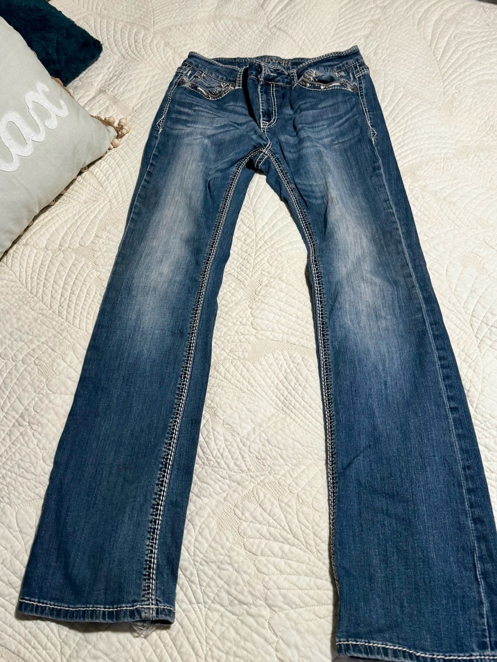 Grace in LA Women's Flare Jeans - Blue